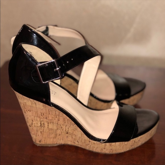 Nine West Black Patent Leather Wedges - Picture 3 of 6